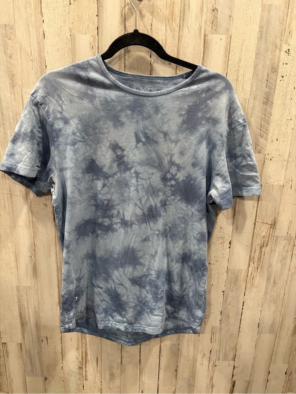 BYLT Blue Cloud Dye Tee 100% Cotton Premium Basics Men’s Small Gym Workout